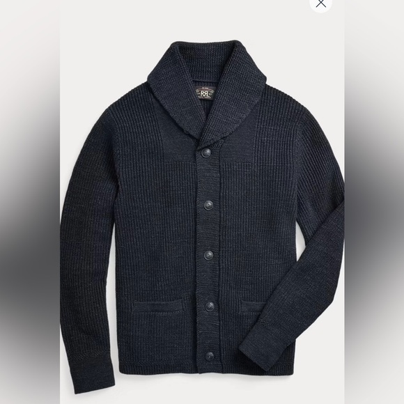 Ralph Lauren Cotton Shawl-Collar Cardigan